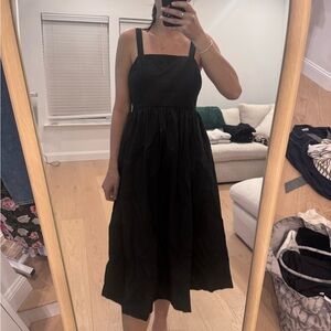 a new day Elegant Black Midi Dress